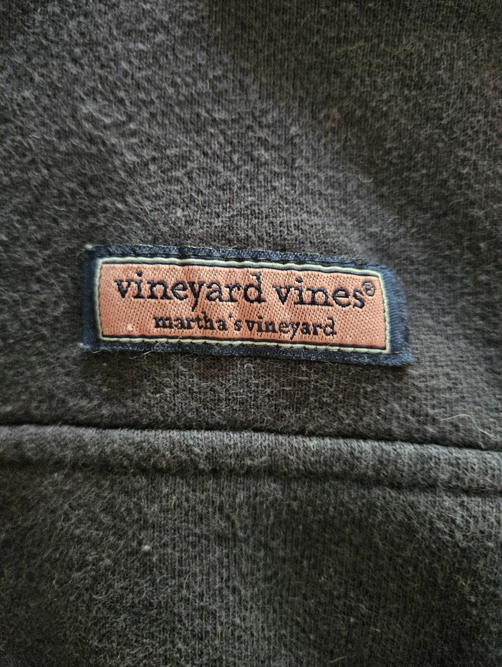 Vineyard Vines Charcoal Quarter-Zip Fleece Pullover - Picture 2 of 3